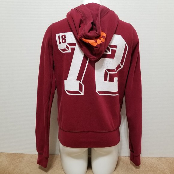 Victoria's Secret PINK hoodie Large Virginia Tech graphic collegiate zip up VT - Picture 3 of 16